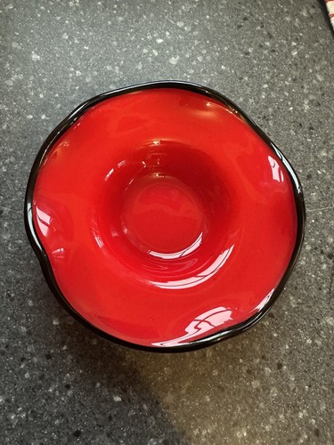 Ruby red glass handkerchief - ruby,