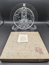 Lalique Crystal Vintage 1965 Annual Plate 1st in series Deux Oiseaux-Two Birds