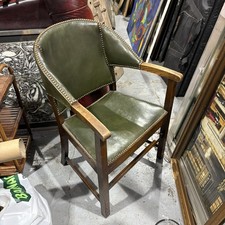 Art Deco Style Green Leather