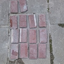 ORIGINAL VICTORIAN RED RECTANGULAR FLOOR TILE