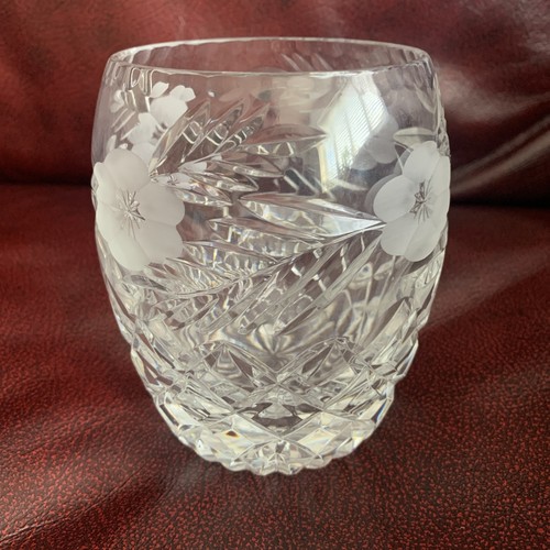 Tutbury crystal cut glass vase - crystal,