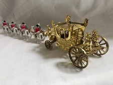 Vintage CRESCENT Queen Elizabeth II Royal Coronation Gold Coach & Horses