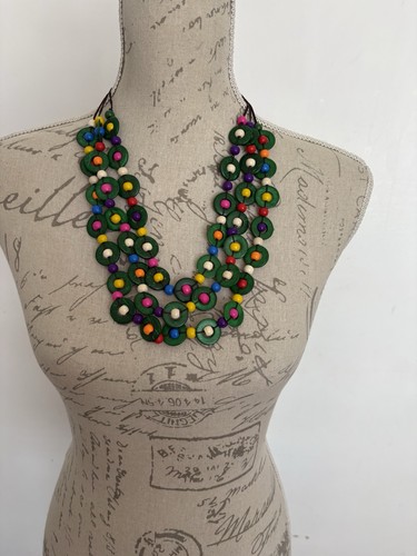 Multicolour wood beaded - multicolour,
