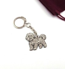 Bichon Frise Pewter Keyring