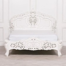 Rococo Super King Carved Bed Frame. No Headboard Or Mattress