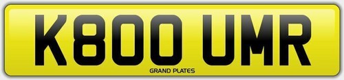 Kumar number plate k800 - kumar, umr