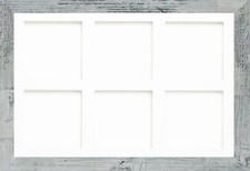Vintage Grey Multi Aperture Collage Photo Frames Picture Frame With White Mount