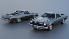 Chevrolet El Camino 1973 Model Car Kit 3D Printed 1/8 to 1/25 Scale