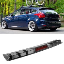 Black Rear Bumper Diffuser Lip Spoiler Splitter Canard For Ford Focus ST225 MK2