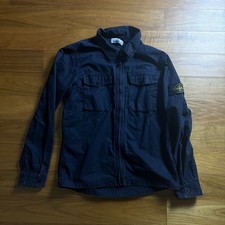 Stone Island Overshirt Jacket Black Size L Cotton Authentic