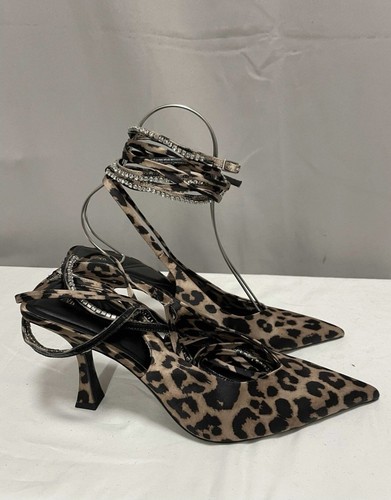 Leopard print zara heels - leopard,