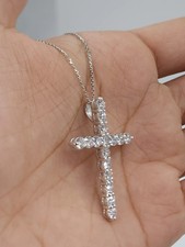 4 Ct Diamond Cross Pendant 14K