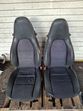 Porsche Boxster S 986  seats Pair L + R leather GREY