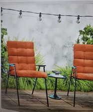 Outsunny Adirondack Chair Cushion Rocking Chair Cushion w/ Ties, Orange