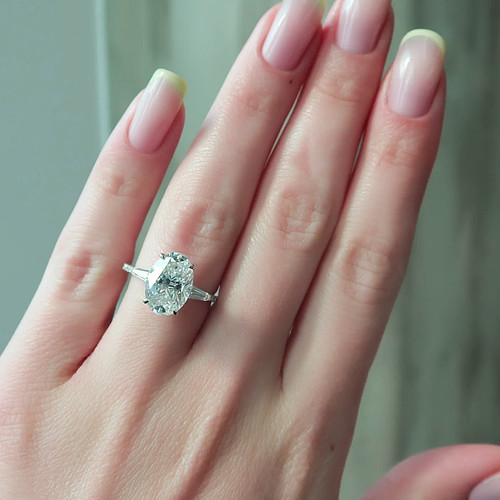 White gold engagement ring 18k - gold,