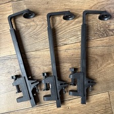 3 X Wall Or Shelf Mounted Sprit Bottle / Optic Brackets Black. Home Bar Man Cave