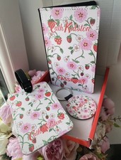 Cath Kidston Strawberries Passport Holder Wallet, Luggage Tag & Keyring