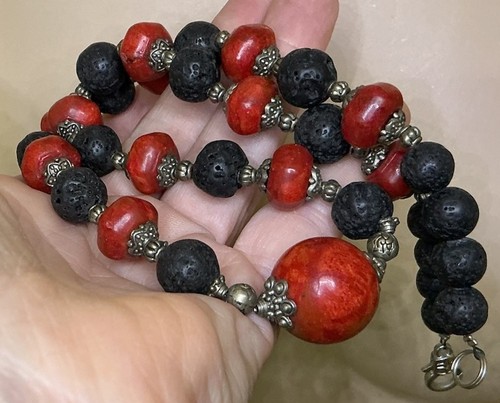Vintage chunky real red - real, coral