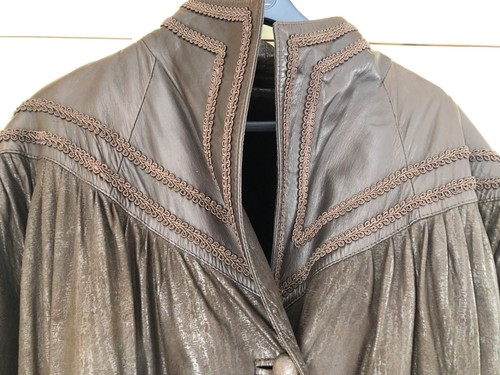 Brown full length - coat, with