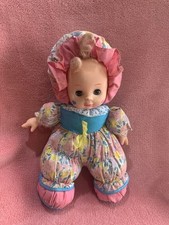 Puffalump Style Doll Soft Floral 30 Cm Long Heart Stamps On The Face 1990s