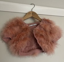 Marks and Spencer Kids Pink Feather Shrug 5-6Y