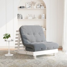 White Solid Pine Futon Sofa