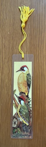 Bookmark plastic coated green - plastic, coated(green