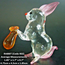 Miniature Blown Glass RABBIT