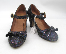 RED or DEAD Size 7 Women's "Rod Lindy Hop" Black / Multi Glitter Mary Jane Shoes