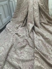 William Morris Curtains, Crysanthemum Toile, LINEN, HUGE  133"W x 85" L (LOT 1)