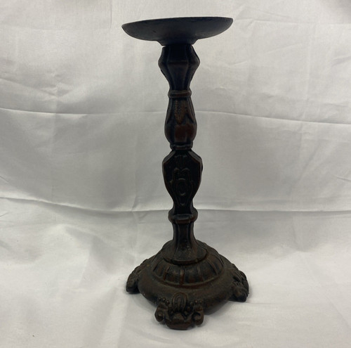 Vintage cast iron candle stick - candle,