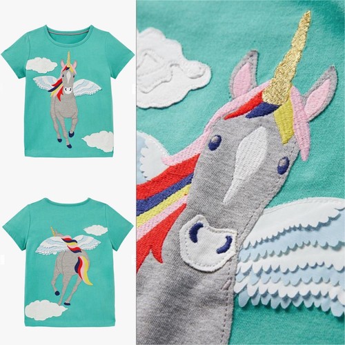Girls unicorn shirt front - t-shirt,