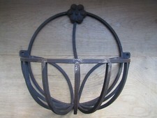 Hand forged wrought iron Vintage Equine Hay Rack Feeder Cottage Garden Planter 