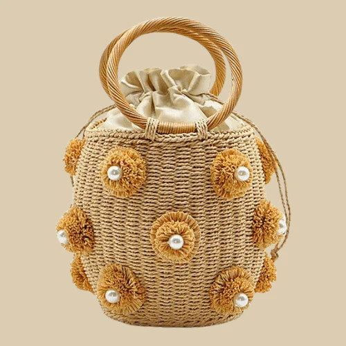 Straw summer bag for - straw,