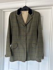 Caldene 36 Green Blue Tweed Show Jacket Hunting Hacking Eventing Showing