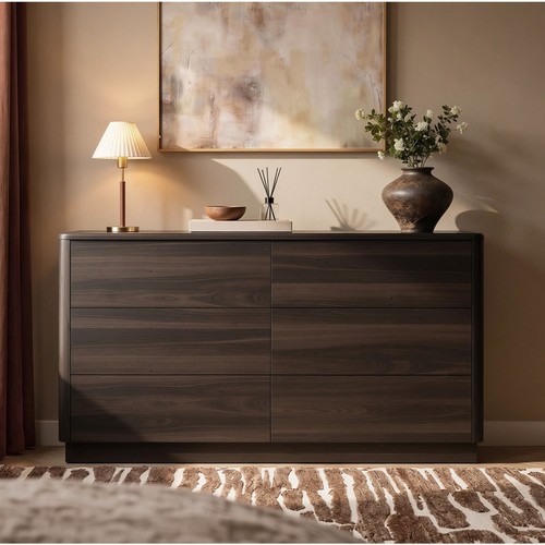 Modern walnut drawer chest - walnut,
