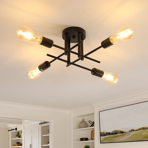 Retro metal ceiling light - light, 4
