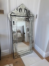 Large Ornate Glass Venetian Style Wall Mirror 140 X 70cm Coll Fulham SW6