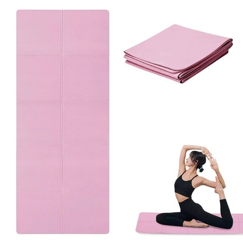 Pink foldable yoga - pink, mat