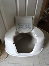 Corner Flip Hooded Cat Litter Tray (no Scoop) With Filter