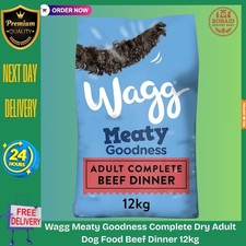 Wagg Meaty Goodness Complete Dry Adult Dog Food Beef Dinner 12kg