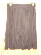 BNWT M&S WOMAN BLACK NET SKIRT FULLY LINED GODET PLEATS SIZE 16 LENGTH 29.5"