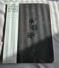 St Michaels Motif Stockings Black With A Garter One Size Brand New