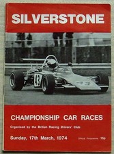 SILVERSTONE 17 Mar 1974 BRDC CHAMPIONSHIP CAR RACES Official Programme