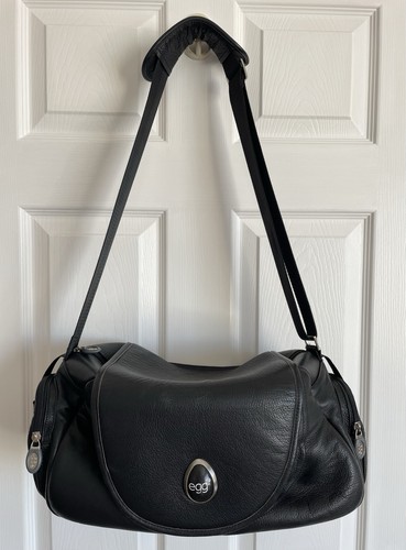 Egg black leather - baby, pram