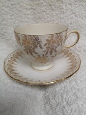 Royal Vale  Floral Gold Bone China Cup & Saucer