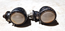 ORIGINAL PAIR BULLET FRONT SIDE LIGHT LAMPS VINTAGE TRACTOR LORRY MILITARY