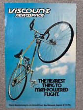 1975 Viscount Aerospace bicycle cycling poster Nearest Thing Man-Powered Flight