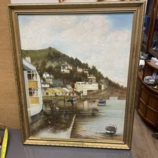 Framed vintage original oil on