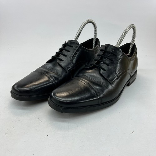 Clarks mens black leather - black,
